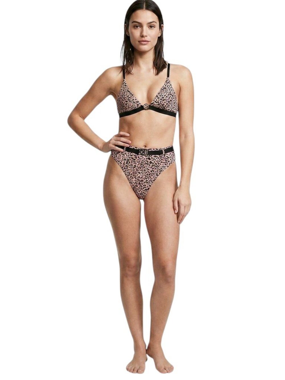 Victoria's Secret Swim Bikini Top and High Waist Bottom, L